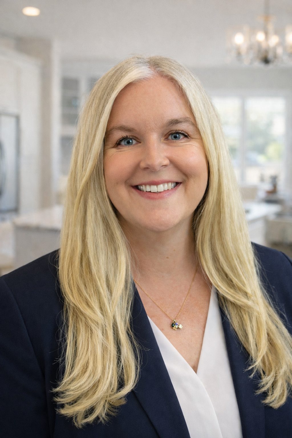 Warm smile in a modern setting